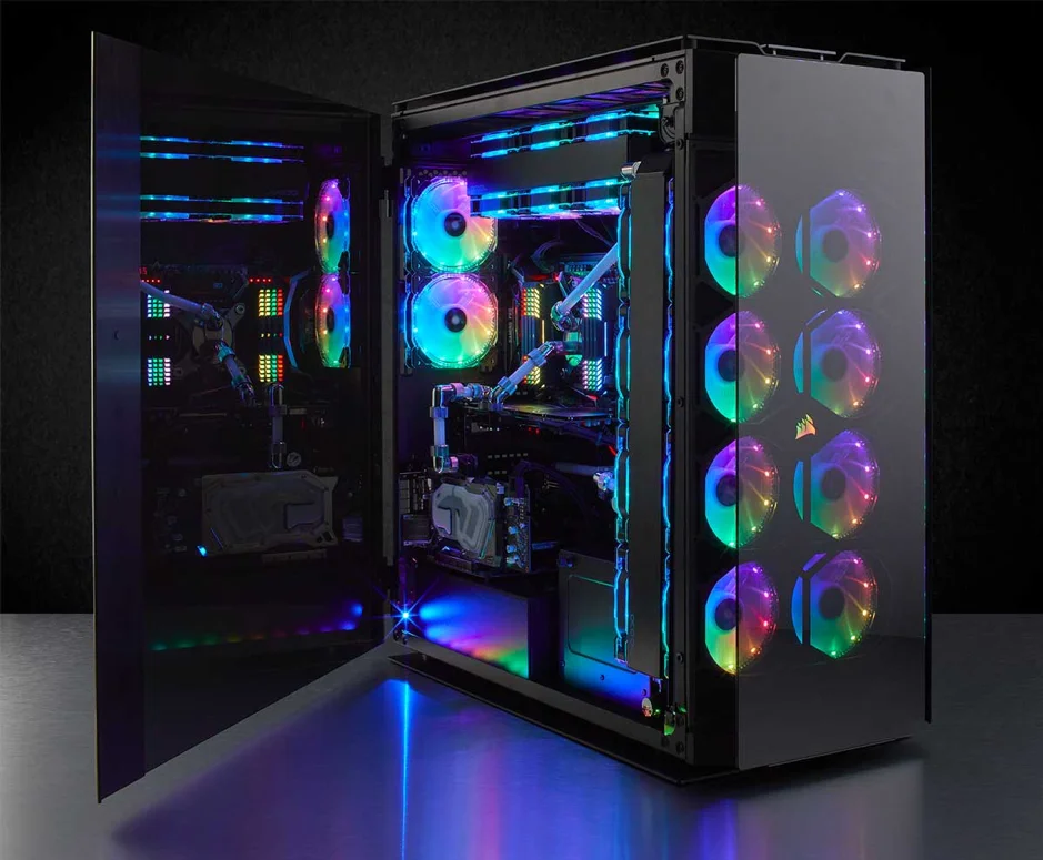 Example full tower build with multi-color RGB, style reference